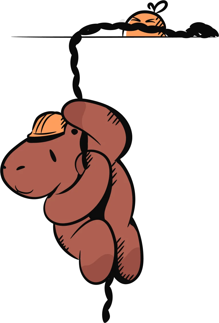 Capy hanging from the panel